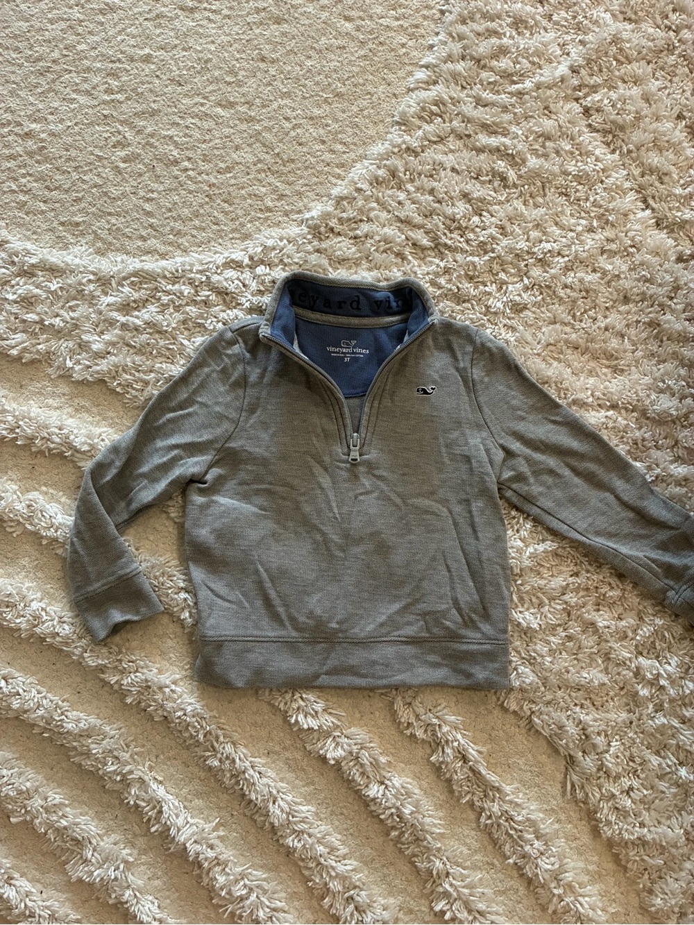 Vineyard Vines Gray Quarter-Zip Pullover Sweater